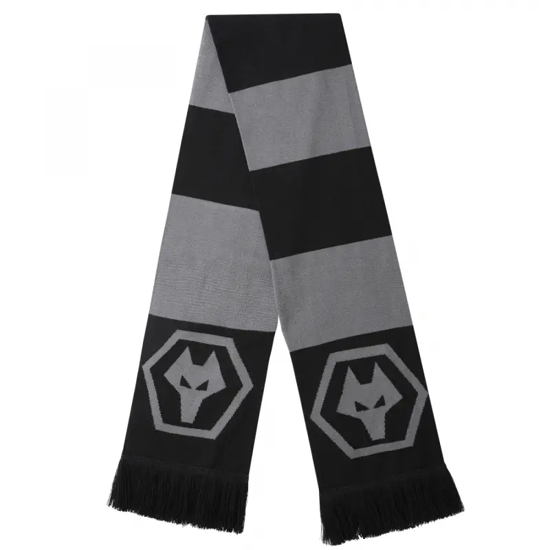 Wolverhampton Wanderers Store | Shop Official Blackout Bar Scarf Wolves Gear